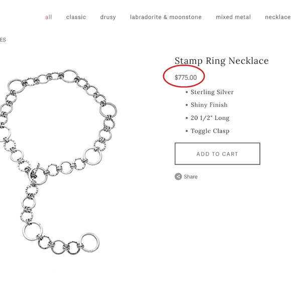 Jodi Rae stamp ring sterling silver necklace! - Picture 2 of 8